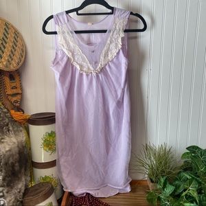 Vintage 50s’s Purple Chiffon Nightie Size Small
